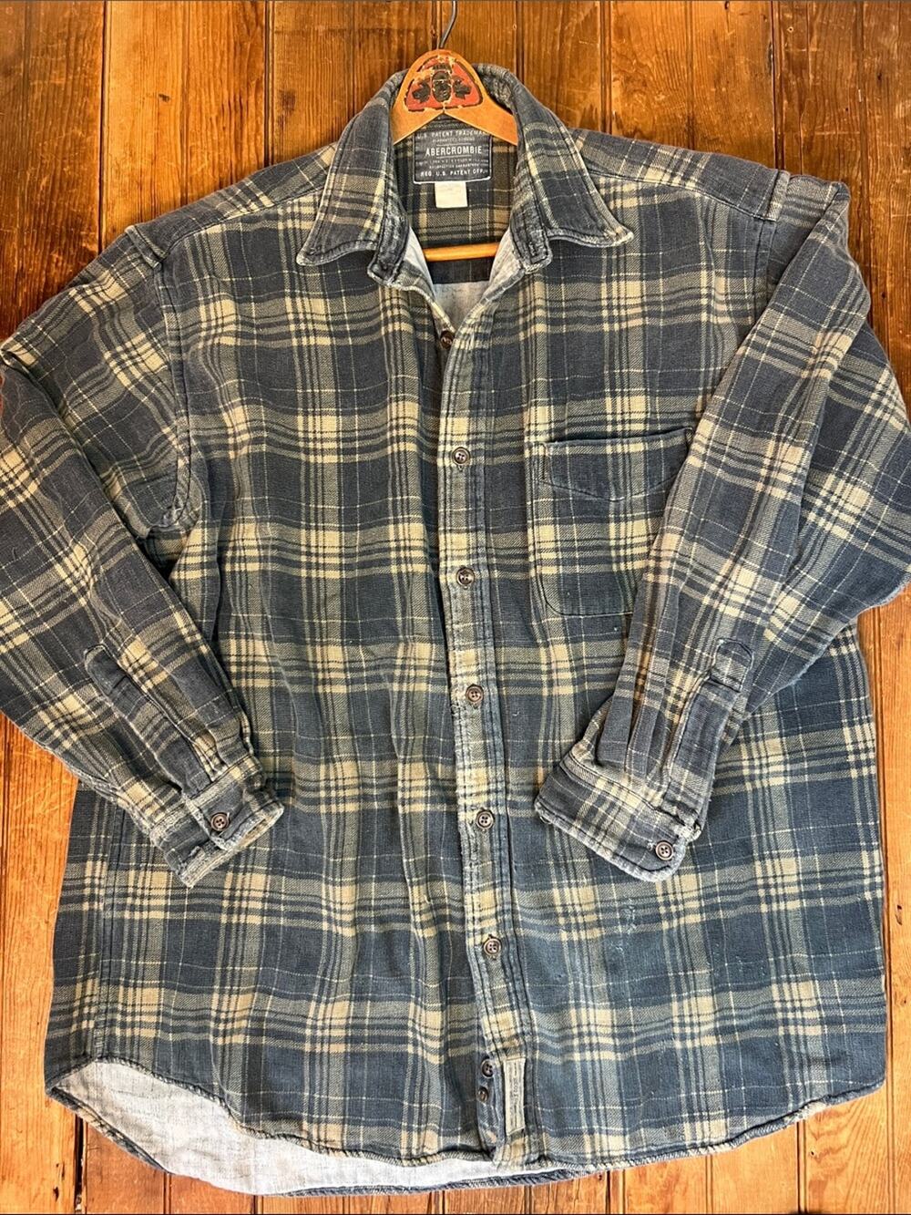 Men’s Vintage Abercrombie & Fitch Oversized  Shirt heavy cotton awesome patina